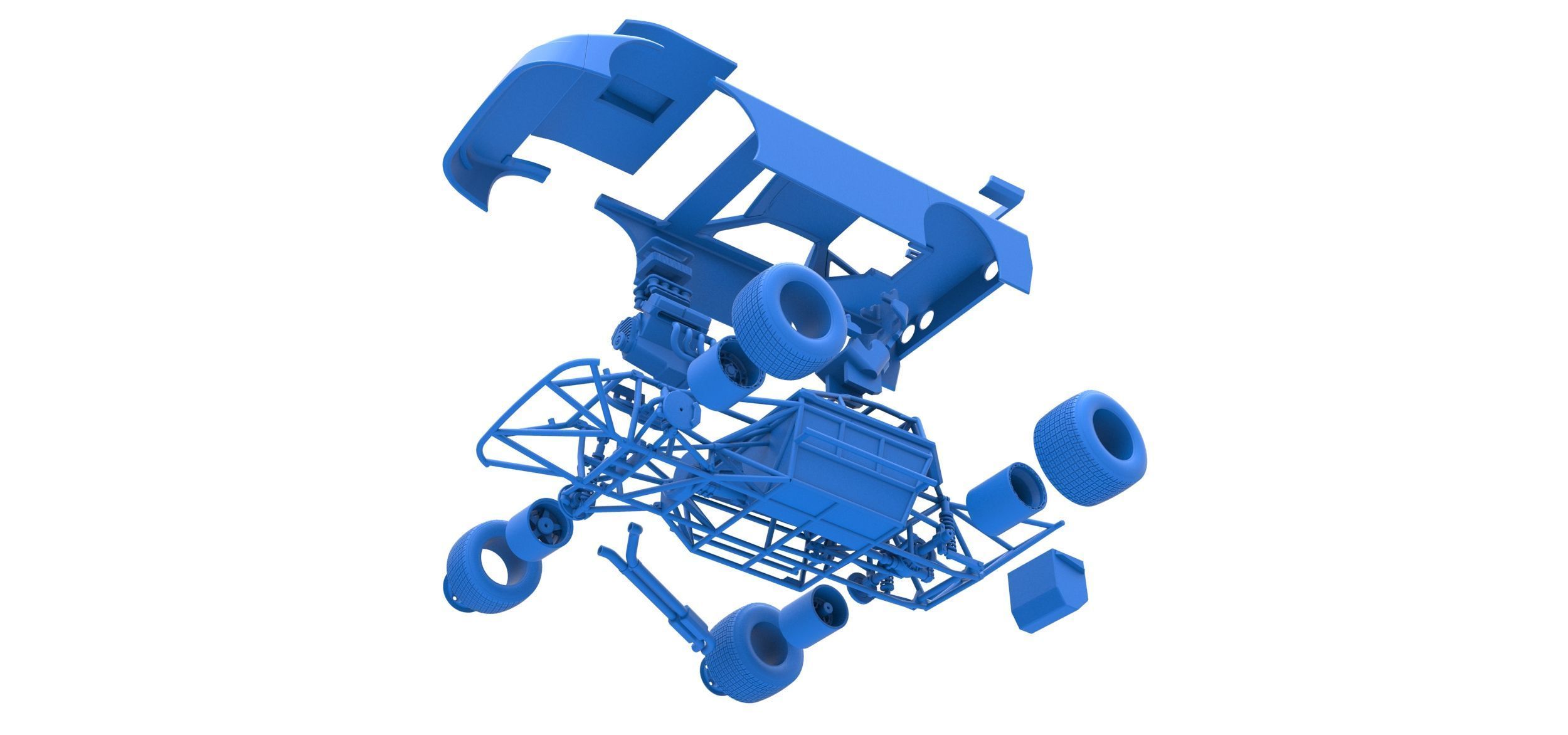 New Zealand Super Saloon race car Scale 1 to 25 3D print model_57