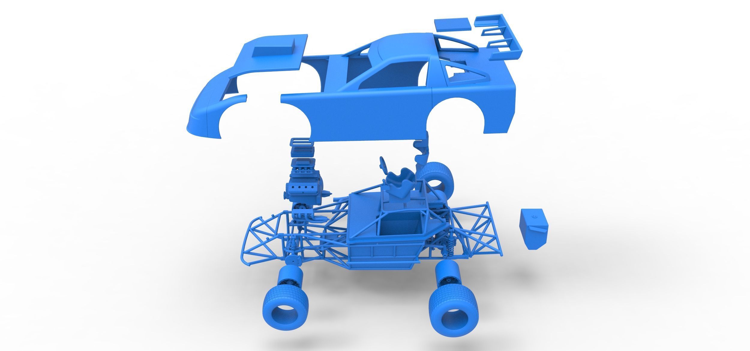 New Zealand Super Saloon race car Scale 1 to 25 3D print model_60