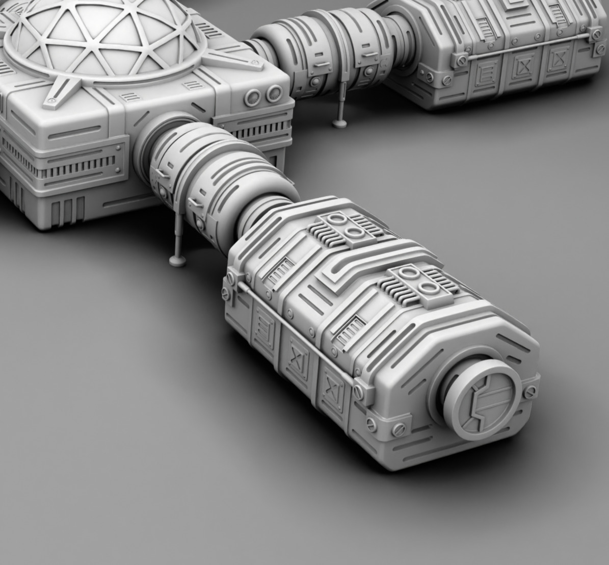 Martian Green house 3D print model_9