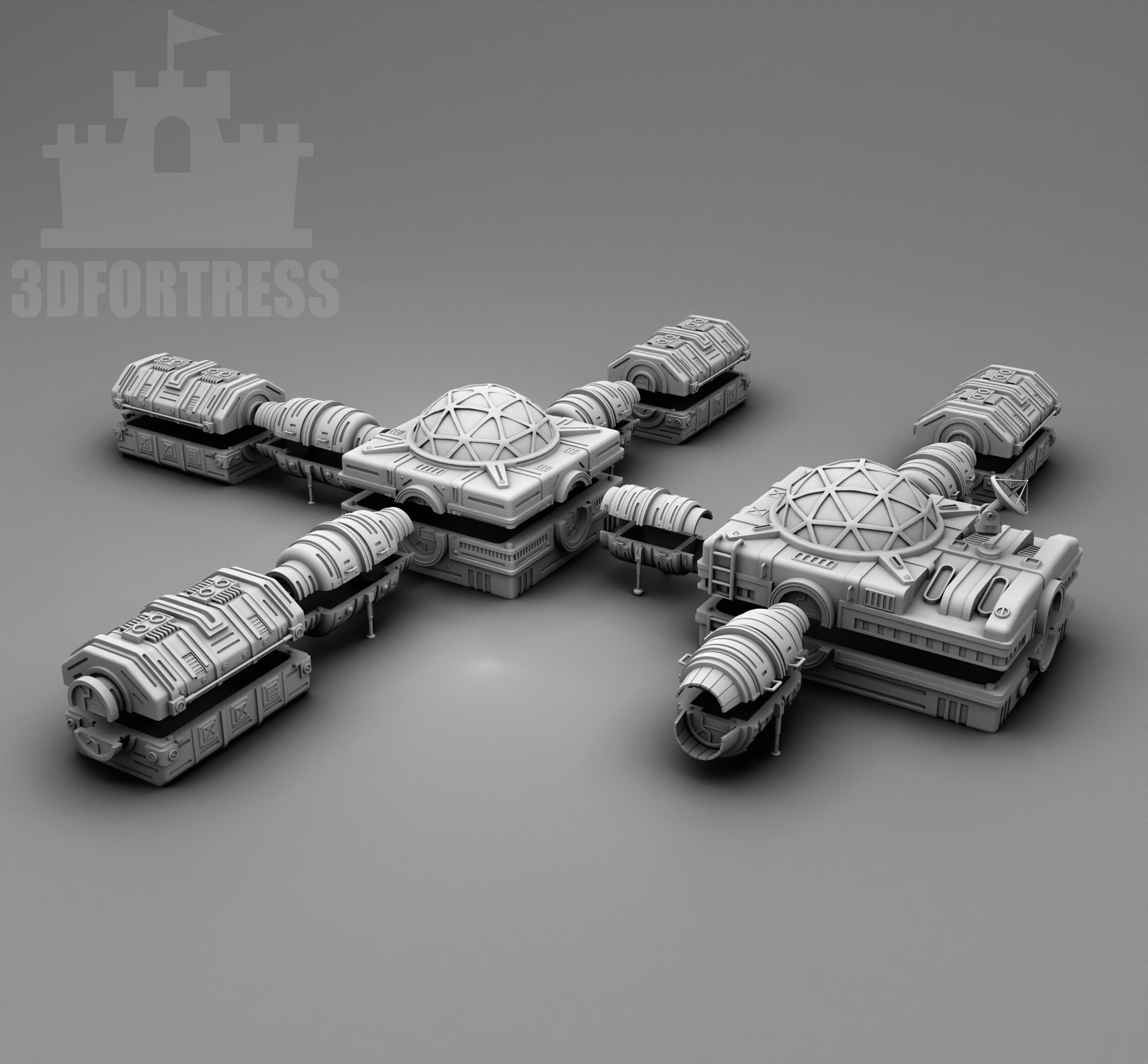 Martian Green house 3D print model_5