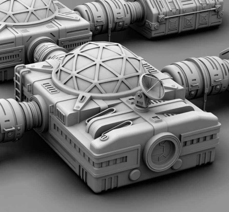 Martian Green house 3D print model_10