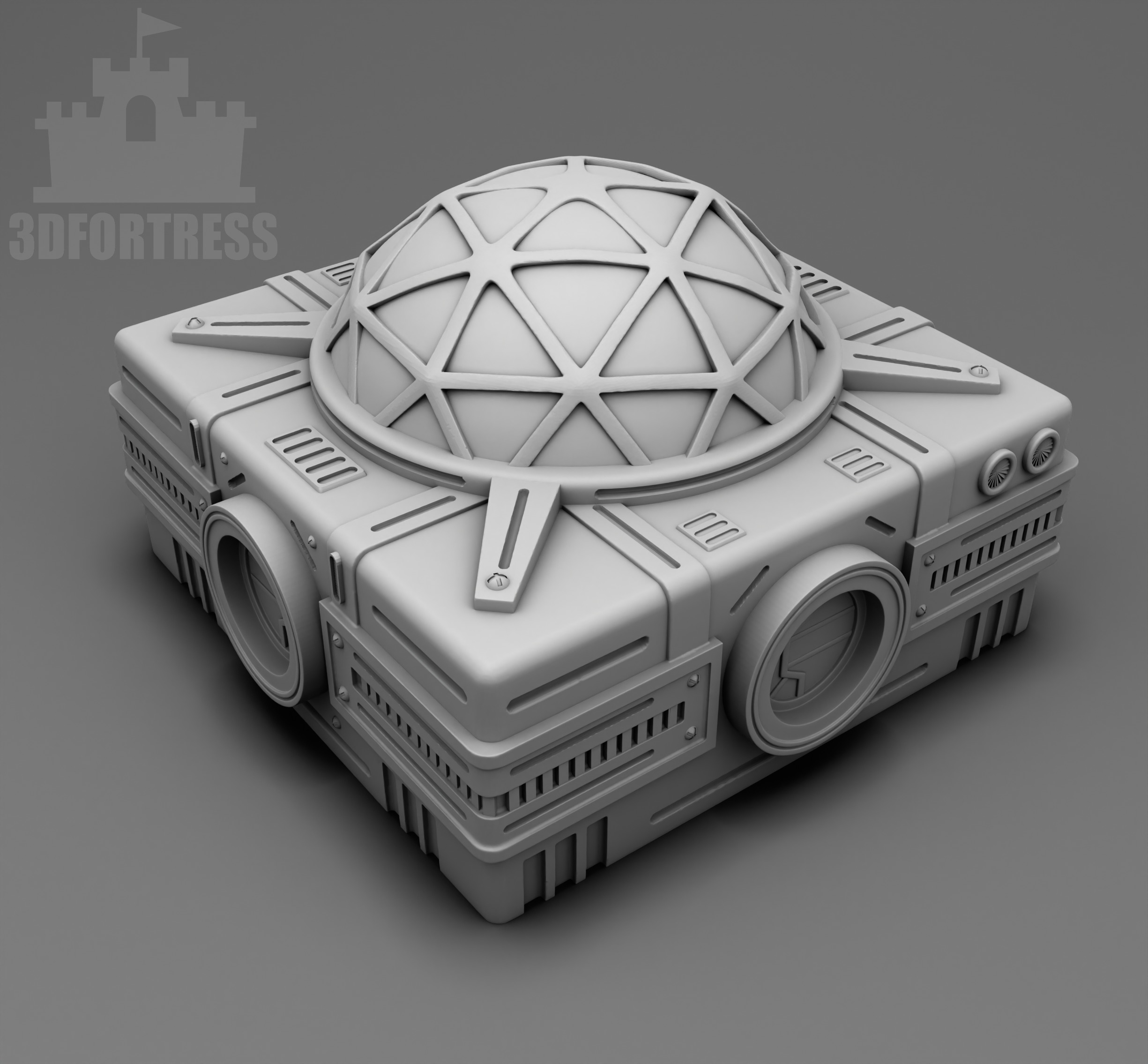 Martian Green house 3D print model_3