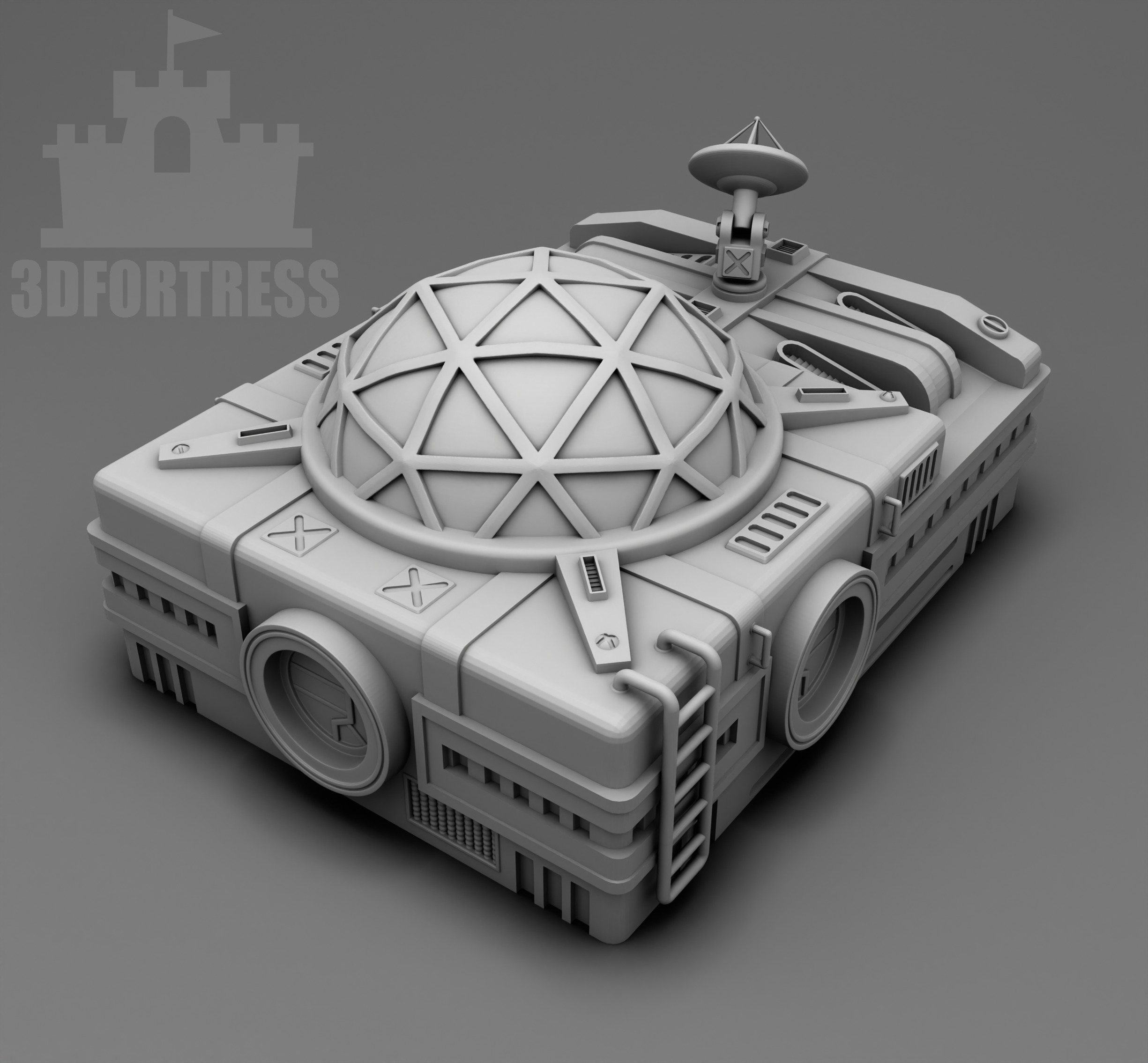 Martian Green house 3D print model_4