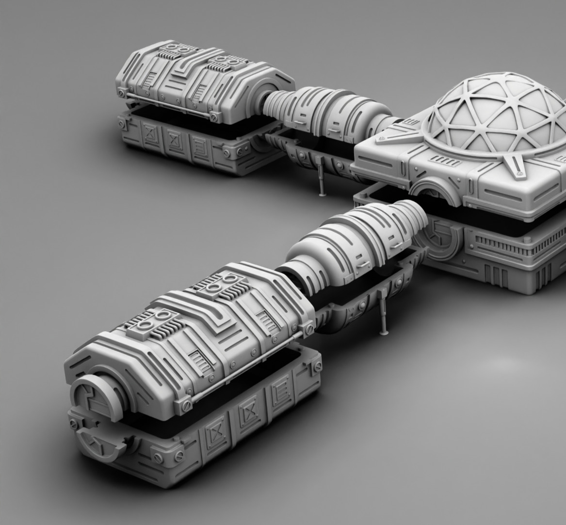 Martian Green house 3D print model_16
