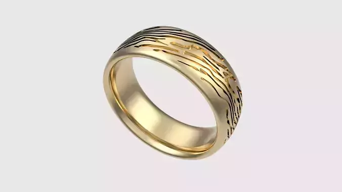 Textured Wave Band Ring JDBCo