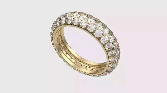 Triple-Row Pave Eternity Ring JDBCo