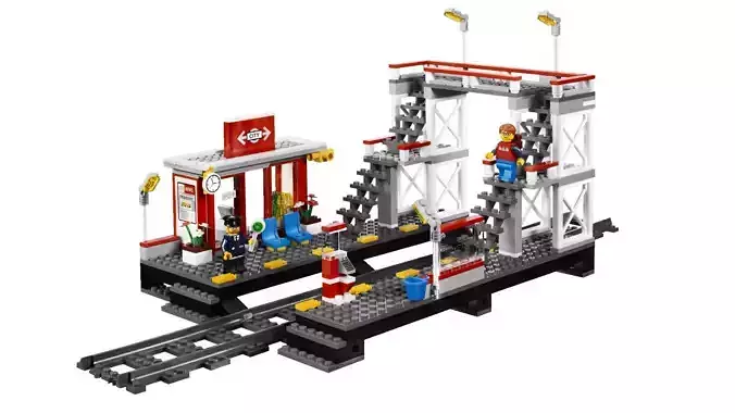 TwindBricks3D - 7937 Train Station 3D print model TwindBricks3D - 7937 Train Station 3D print model