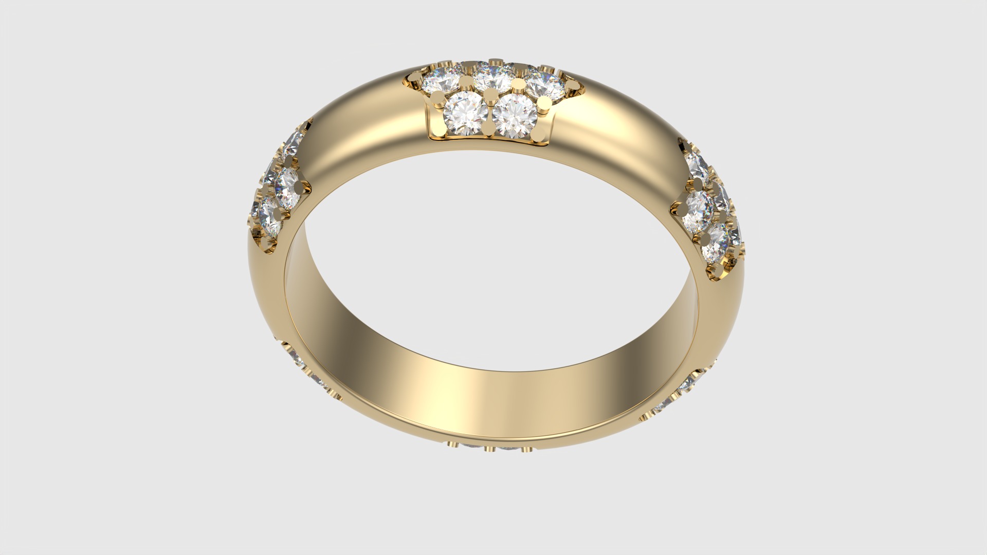 Radiant Cluster Gem Ring JDBCo 3D print model_23