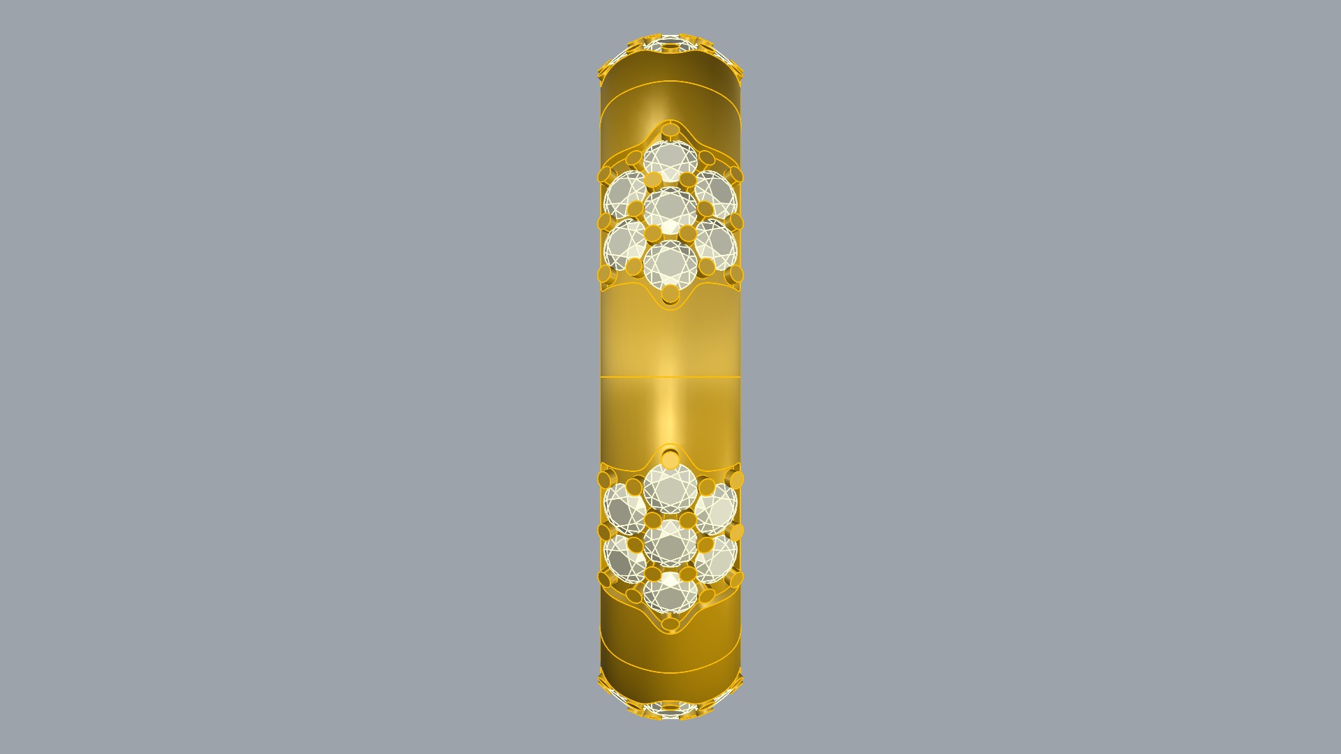 Radiant Cluster Gem Ring JDBCo 3D print model_11