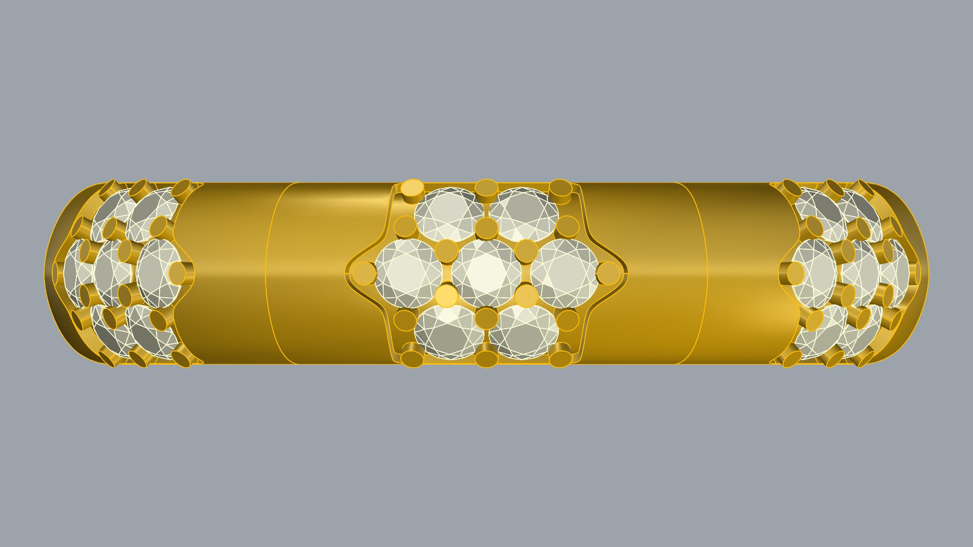 Radiant Cluster Gem Ring JDBCo 3D print model_13