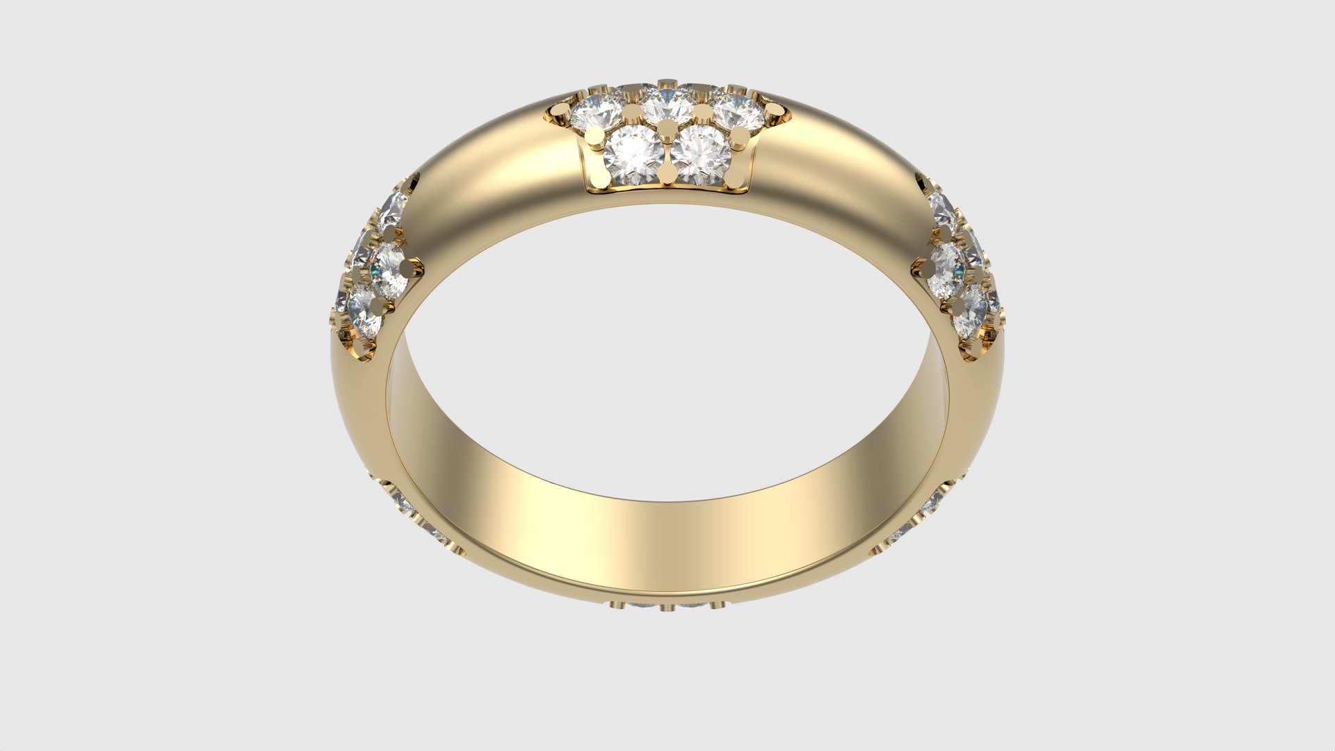 Radiant Cluster Gem Ring JDBCo 3D print model_16