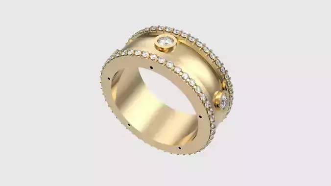 Enamel Accent Dual Row Ring JDBCo