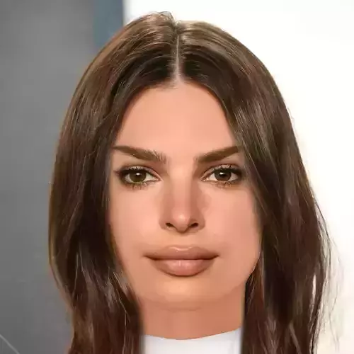 Emily Ratajkowski - No Hair - Low poly head for game 