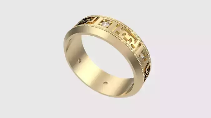 Geometric Inlay Pattern Ring JDBCo