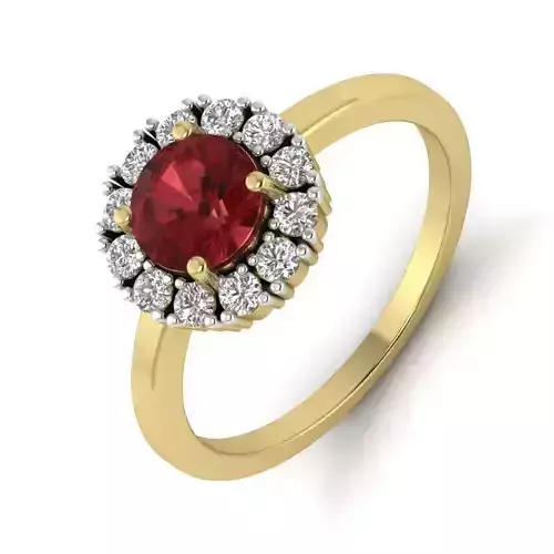 Women Diamond Ring 3dm STL  Render Details - PR-058 DIA