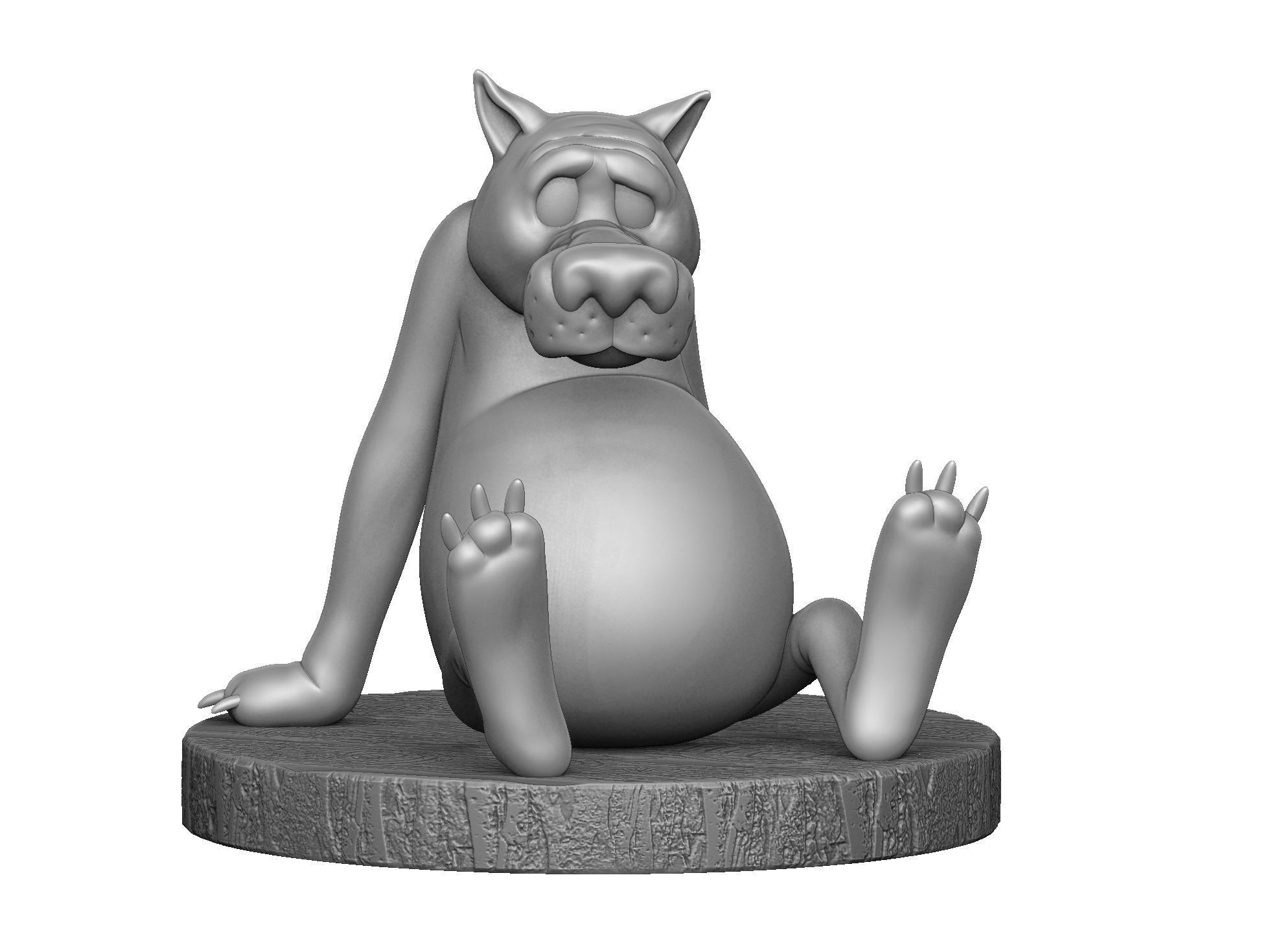 Wolf from the cartoon Once upon a time there was a dog  3D print model_21