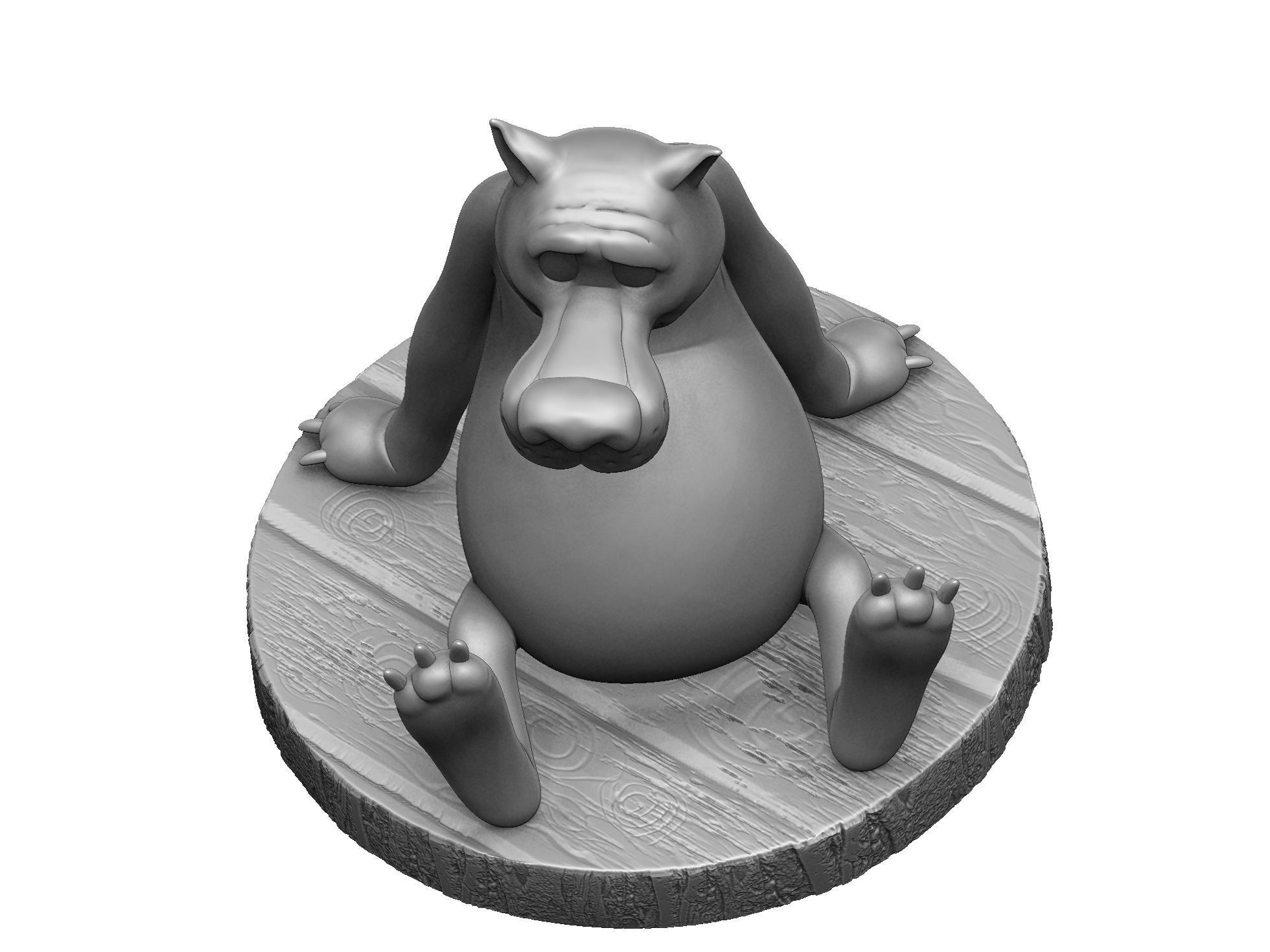 Wolf from the cartoon Once upon a time there was a dog  3D print model_24