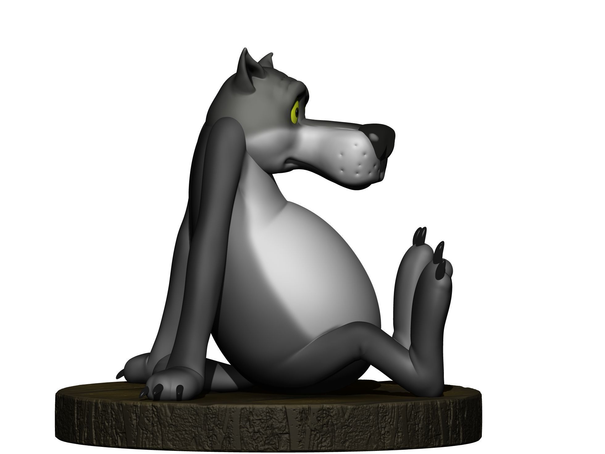 Wolf from the cartoon Once upon a time there was a dog  3D print model_8