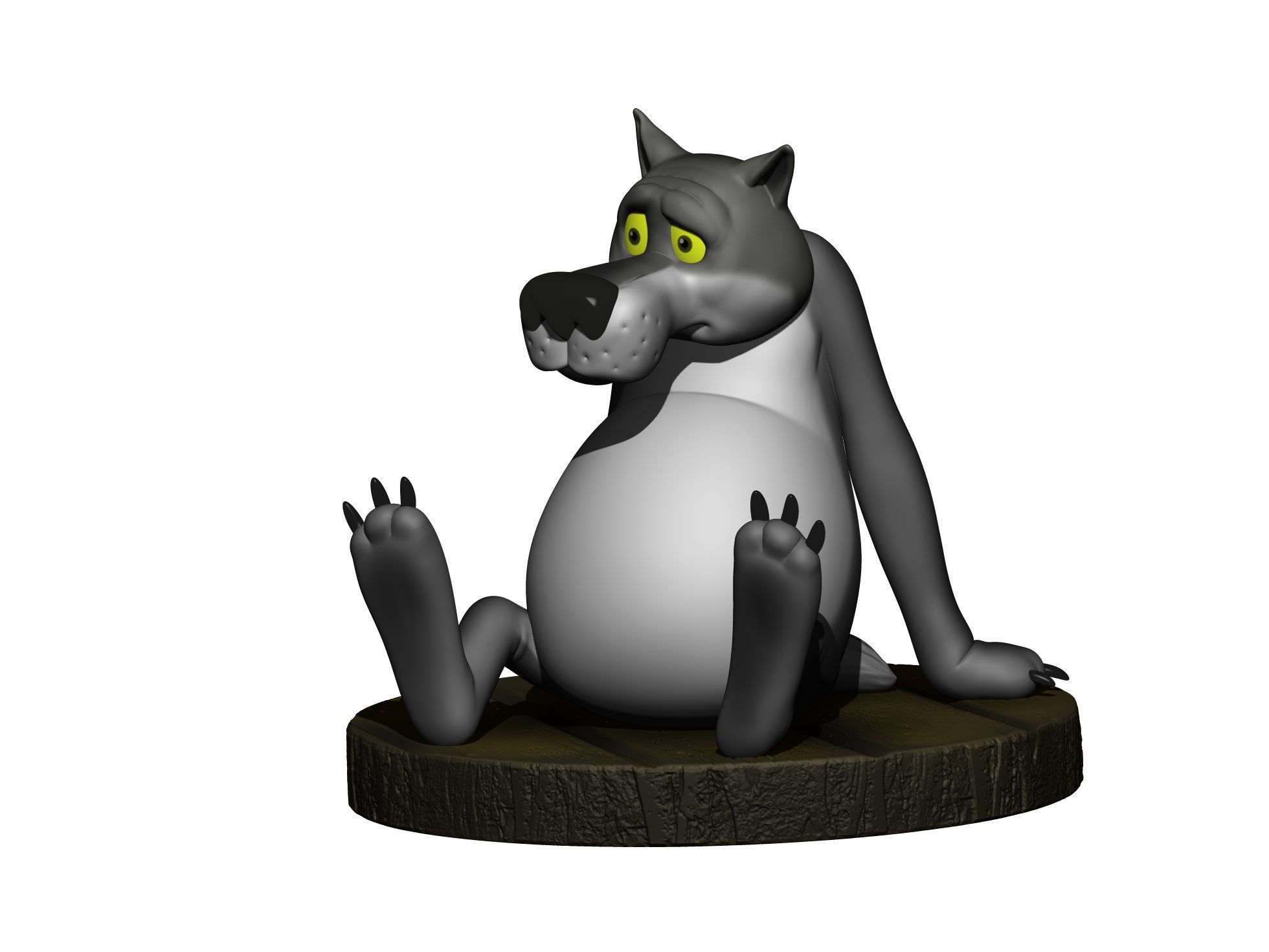 Wolf from the cartoon Once upon a time there was a dog  3D print model_5