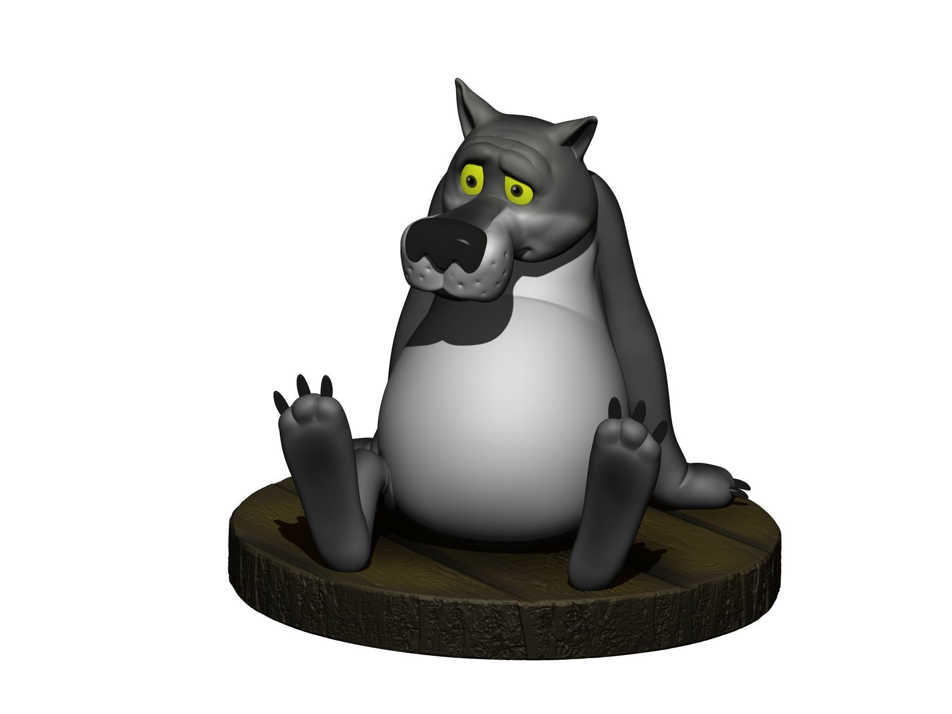 Wolf from the cartoon Once upon a time there was a dog  3D print model_6