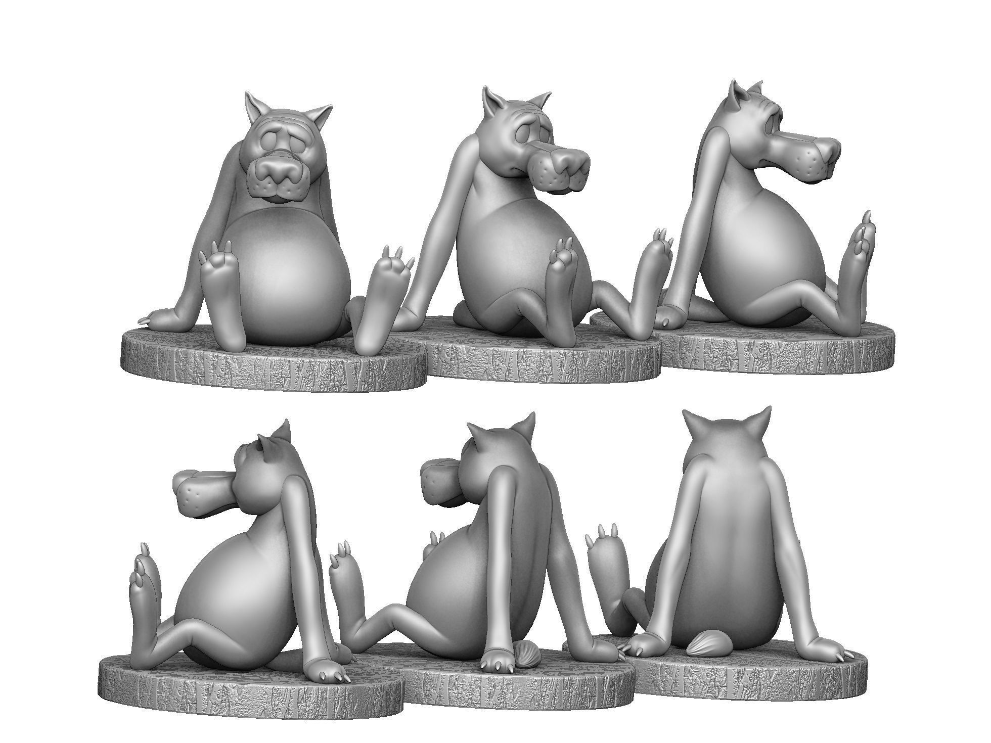 Wolf from the cartoon Once upon a time there was a dog  3D print model_20