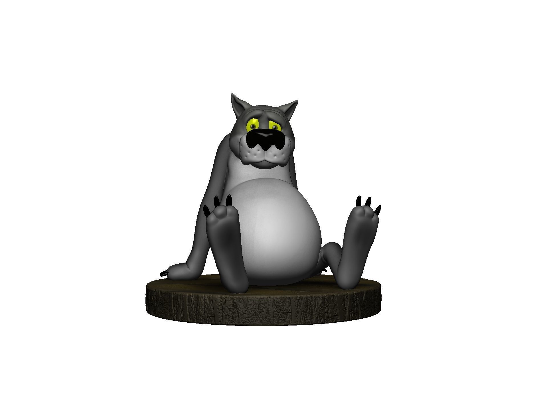 Wolf from the cartoon Once upon a time there was a dog  3D print model_28