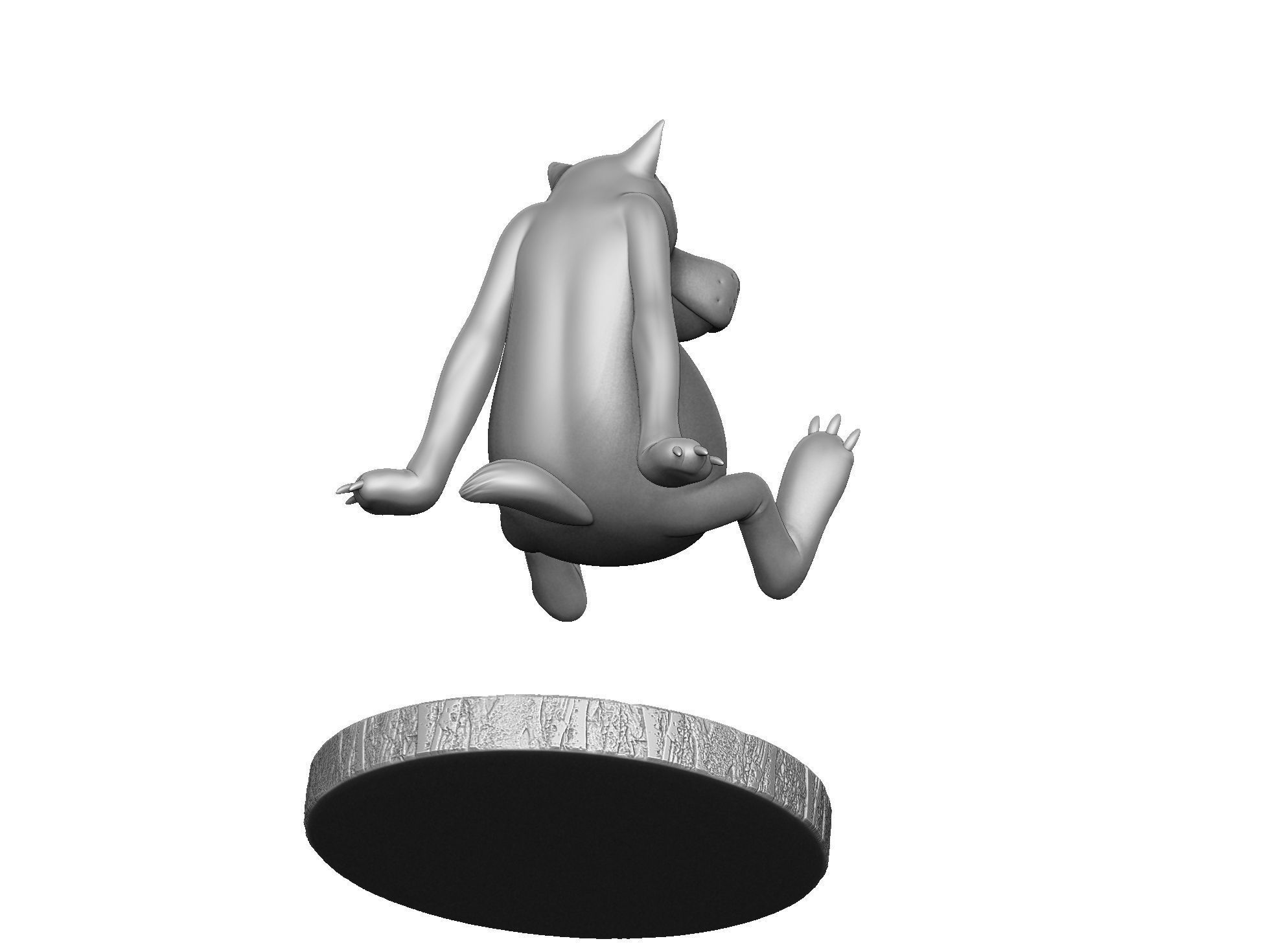 Wolf from the cartoon Once upon a time there was a dog  3D print model_25