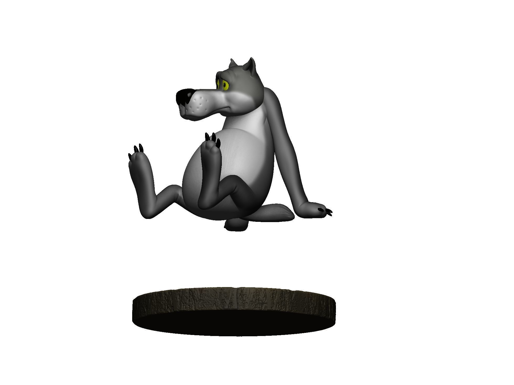 Wolf from the cartoon Once upon a time there was a dog  3D print model_15