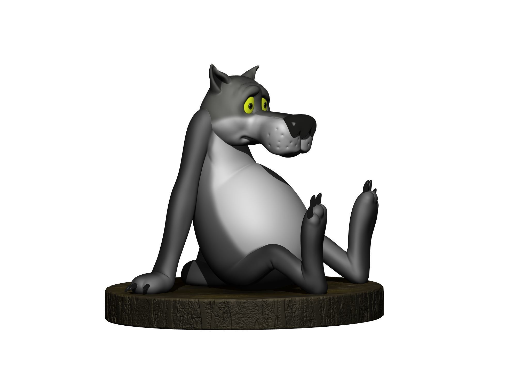 Wolf from the cartoon Once upon a time there was a dog  3D print model_30