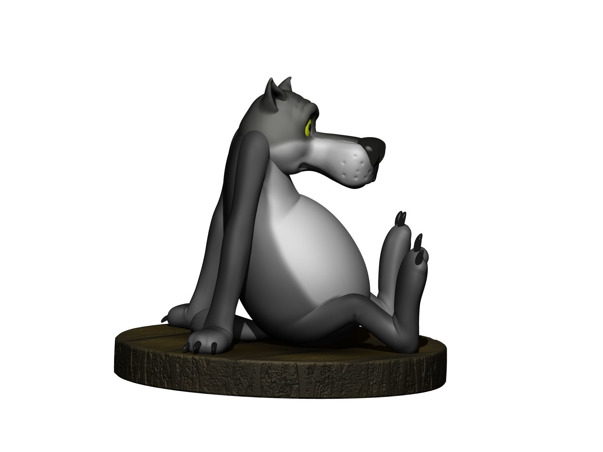 Wolf from the cartoon Once upon a time there was a dog  3D print model_31