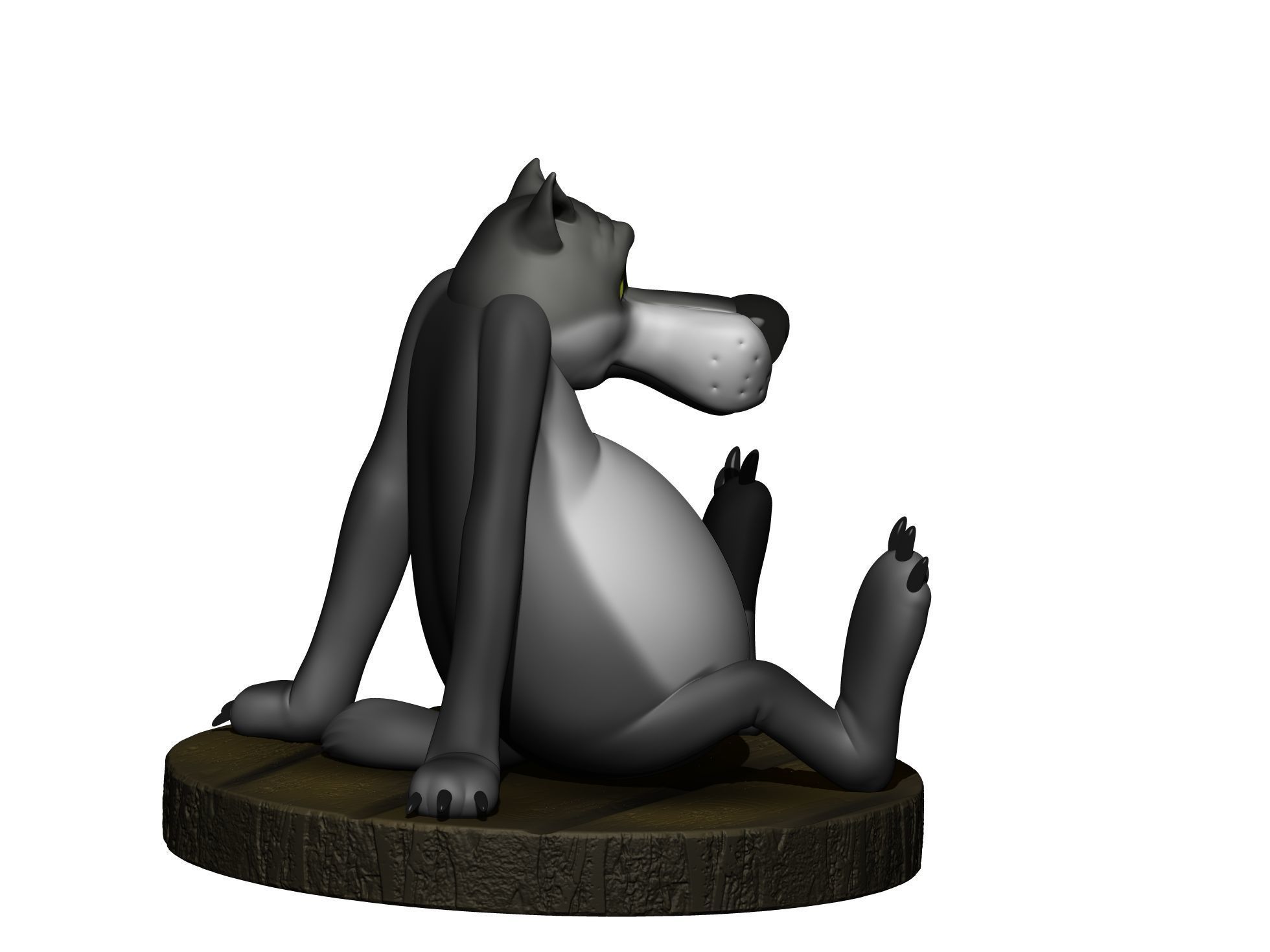 Wolf from the cartoon Once upon a time there was a dog  3D print model_9