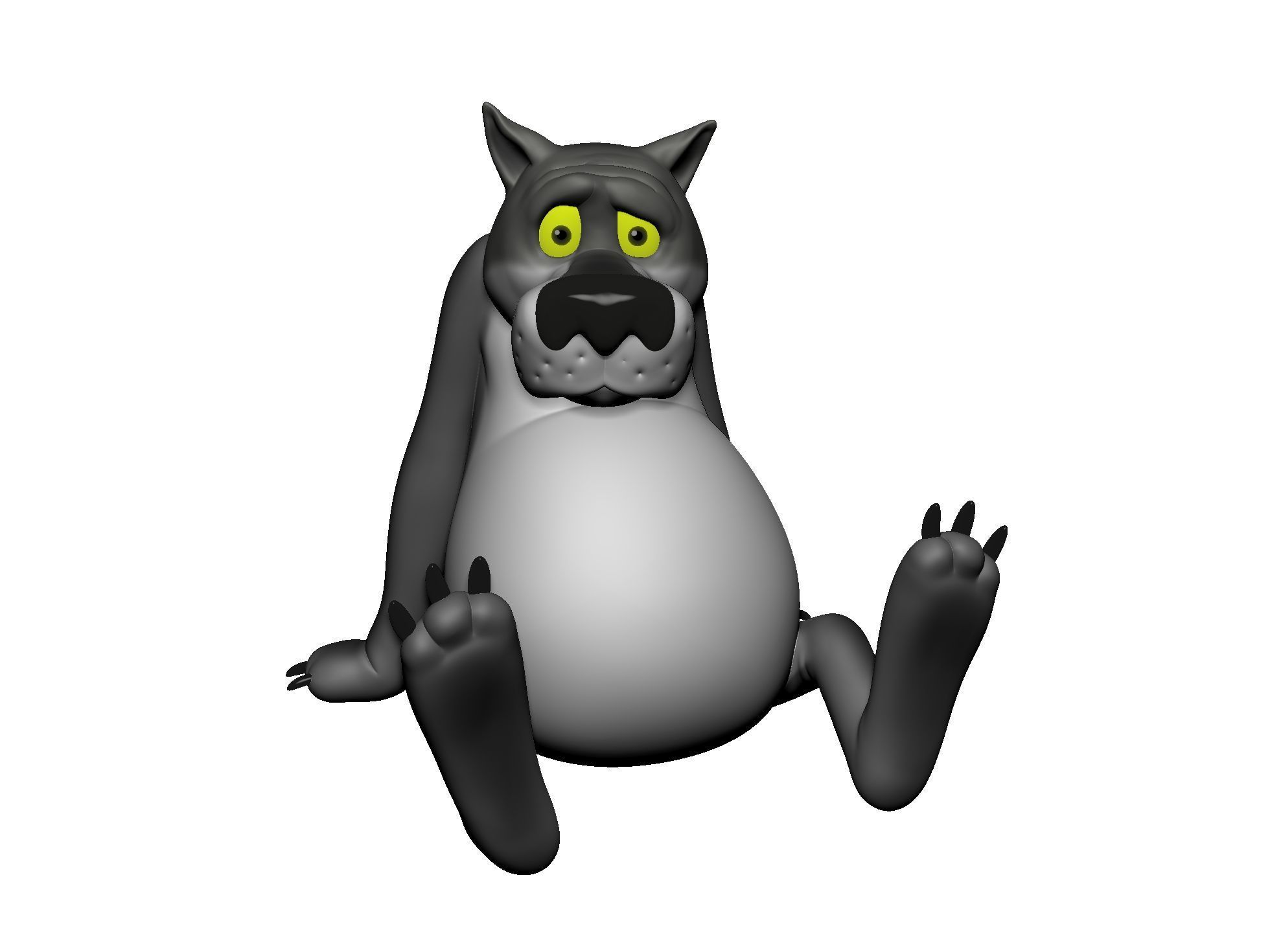 Wolf from the cartoon Once upon a time there was a dog  3D print model_16