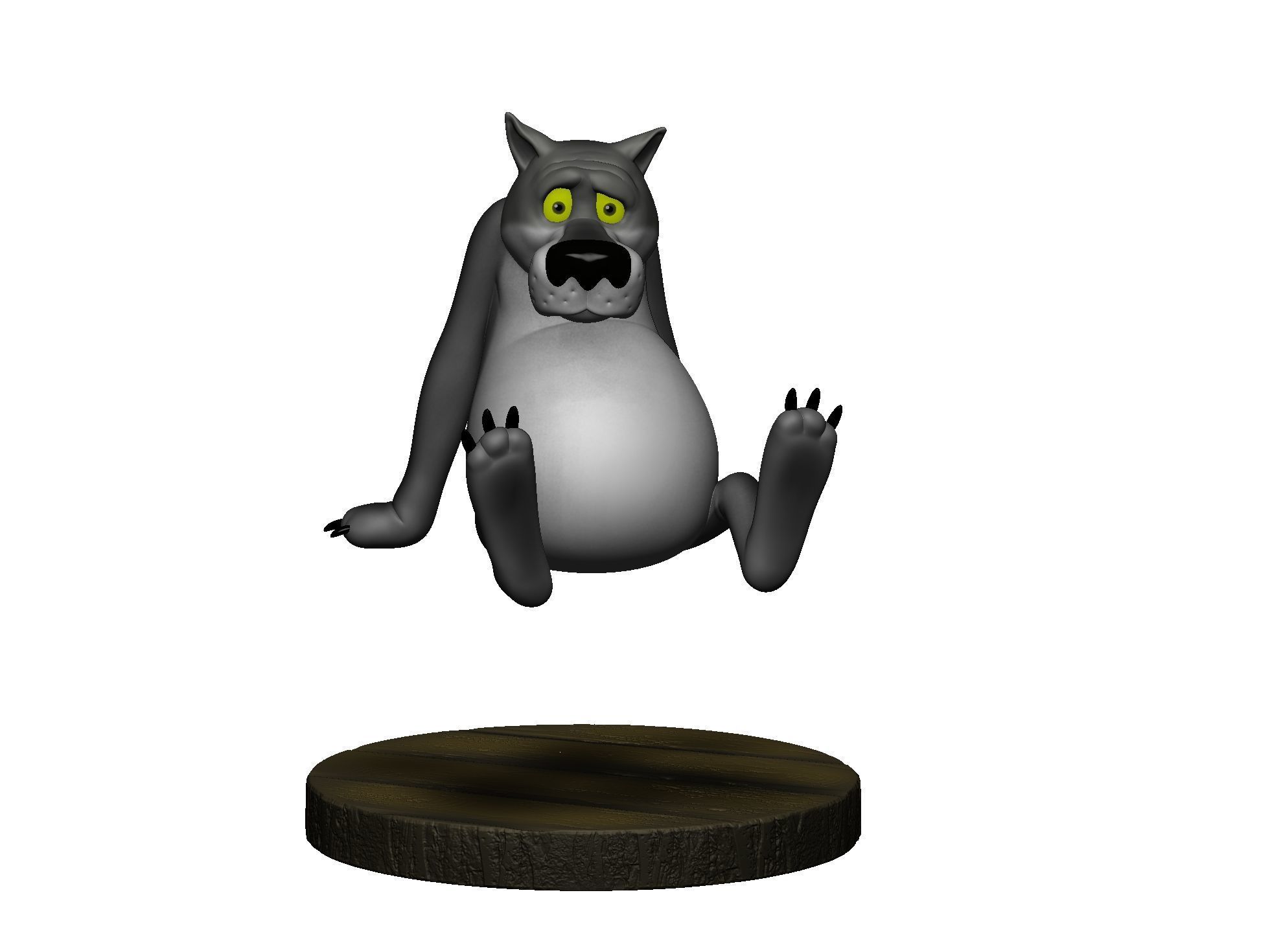 Wolf from the cartoon Once upon a time there was a dog  3D print model_14