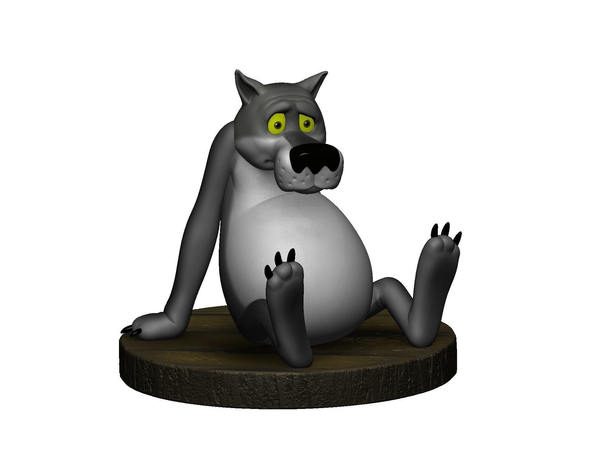 Wolf from the cartoon Once upon a time there was a dog  3D print model_17