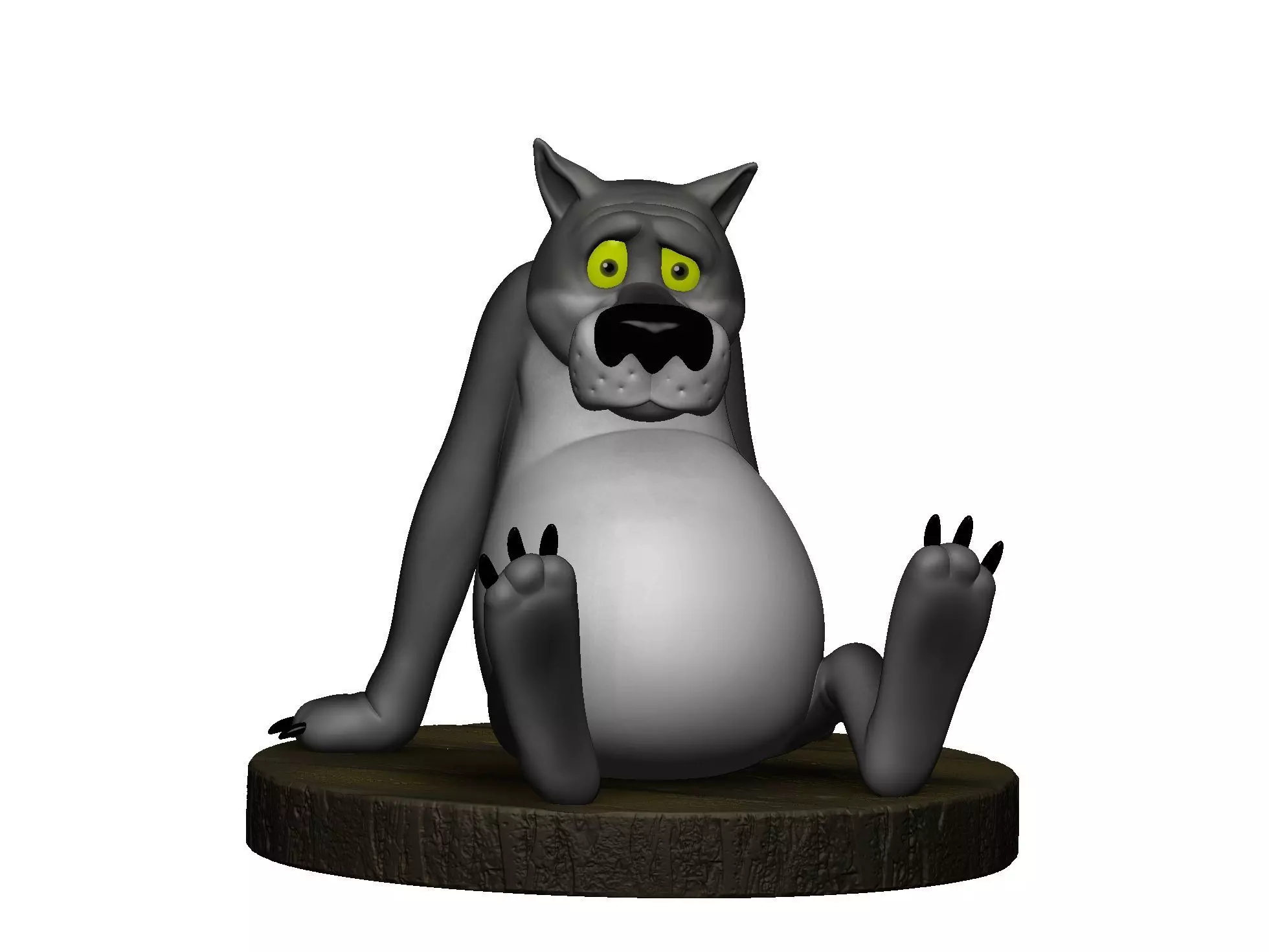 Wolf from the cartoon Once upon a time there was a dog  3D print model_0