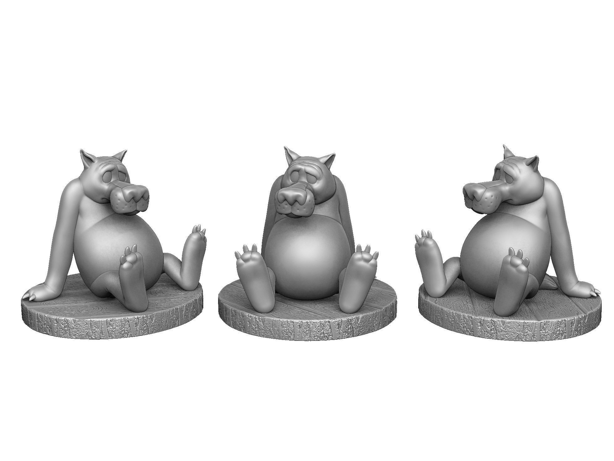 Wolf from the cartoon Once upon a time there was a dog  3D print model_32