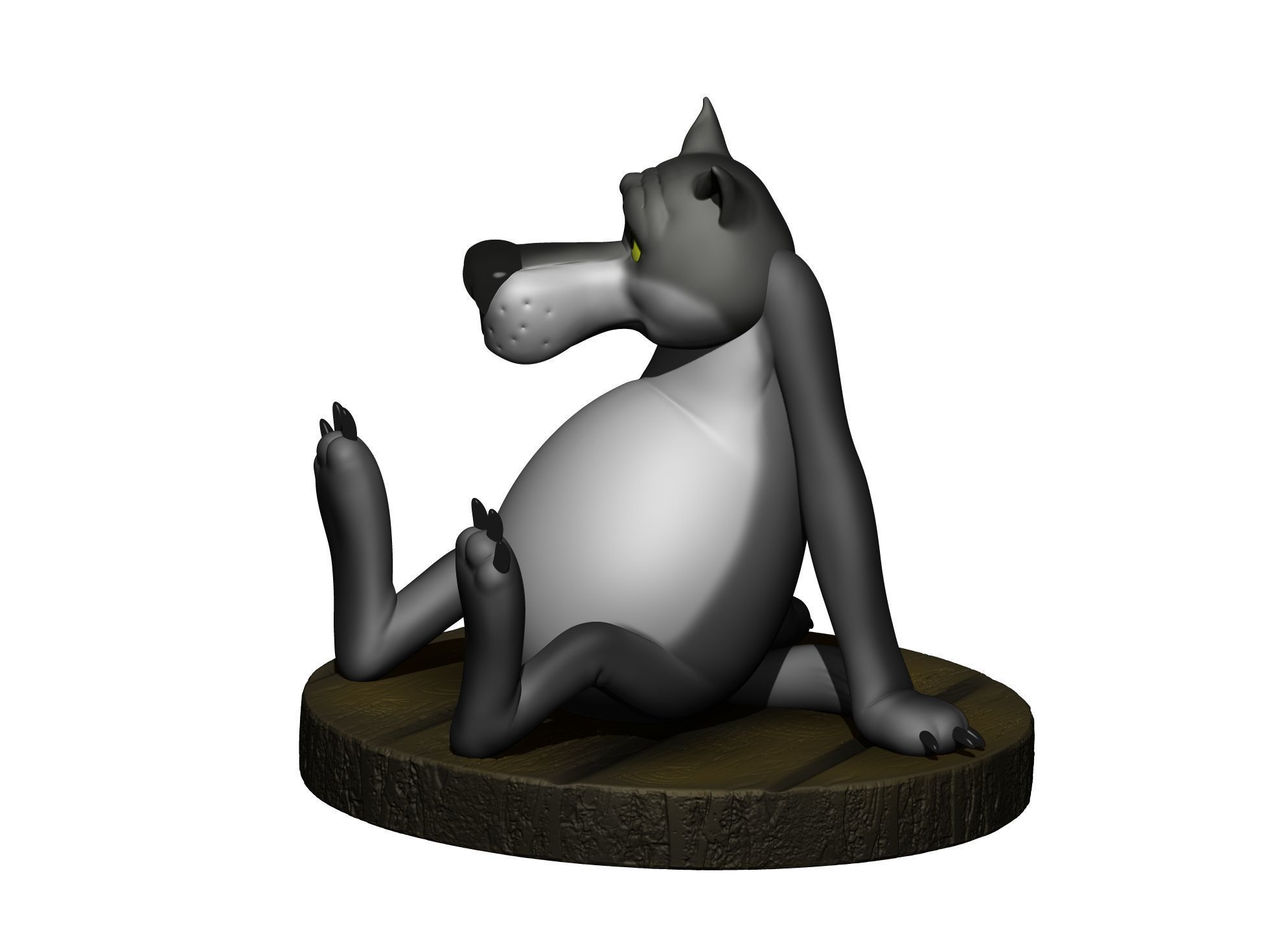 Wolf from the cartoon Once upon a time there was a dog  3D print model_4