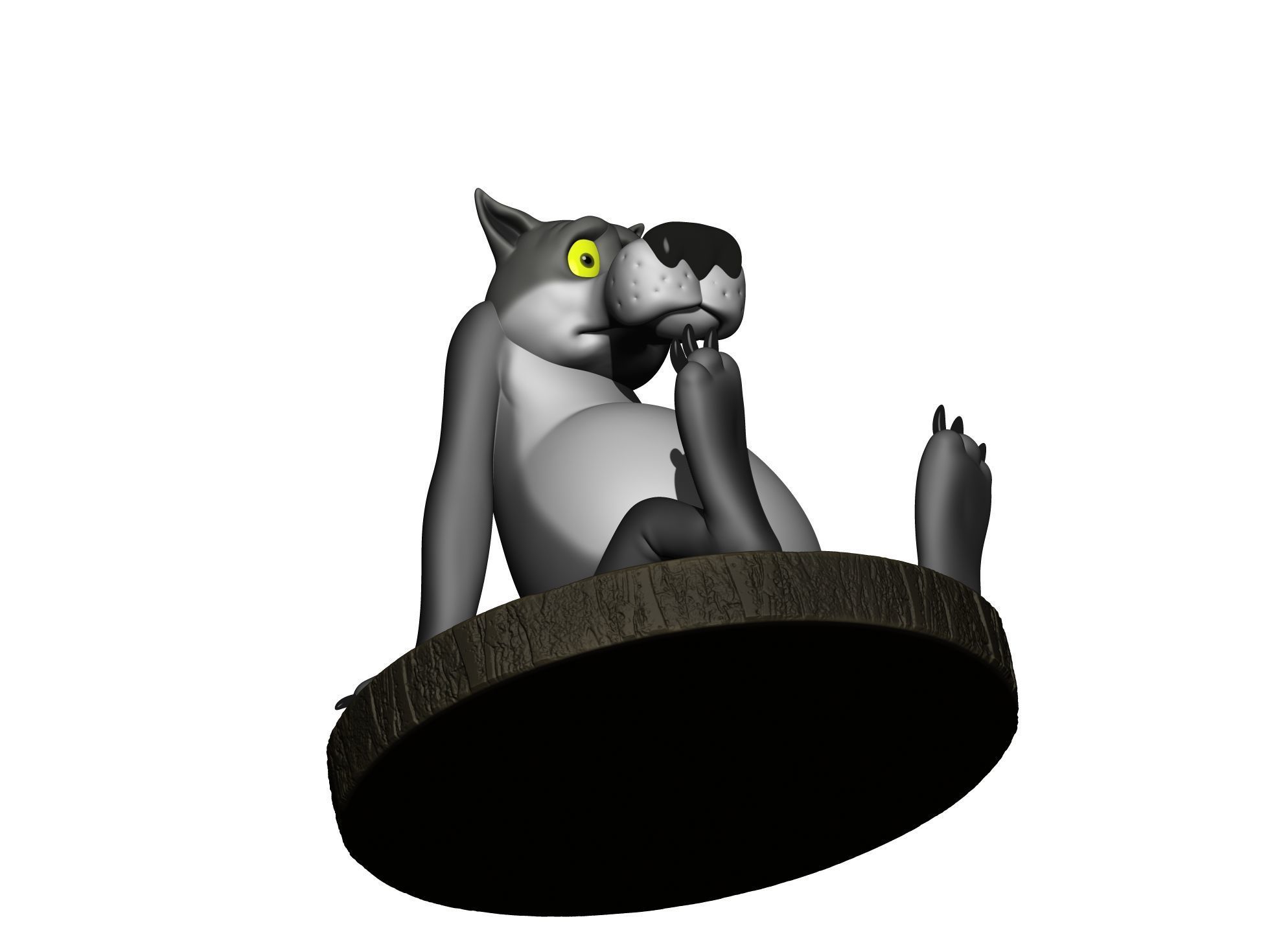 Wolf from the cartoon Once upon a time there was a dog  3D print model_7