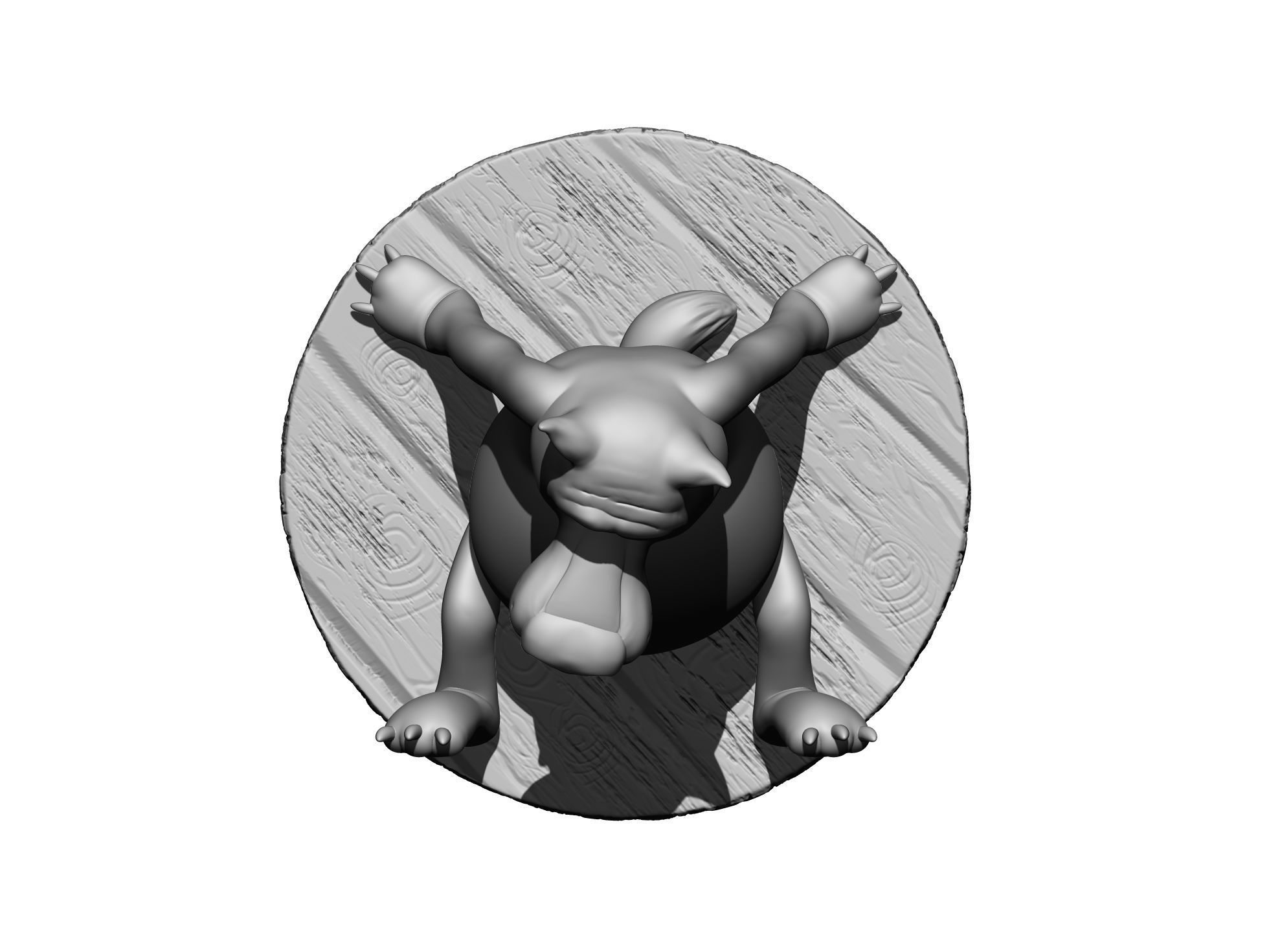 Wolf from the cartoon Once upon a time there was a dog  3D print model_22