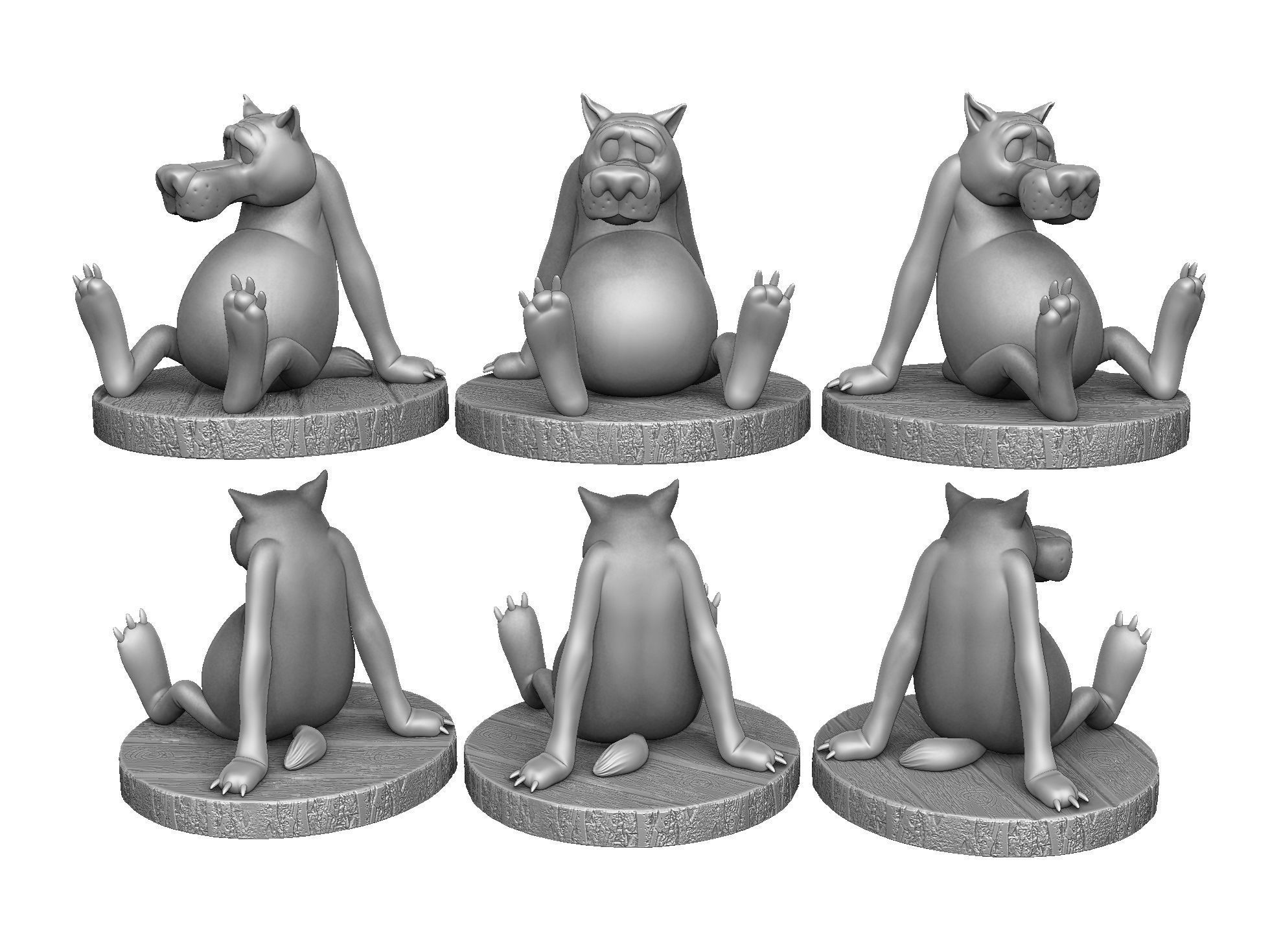 Wolf from the cartoon Once upon a time there was a dog  3D print model_19