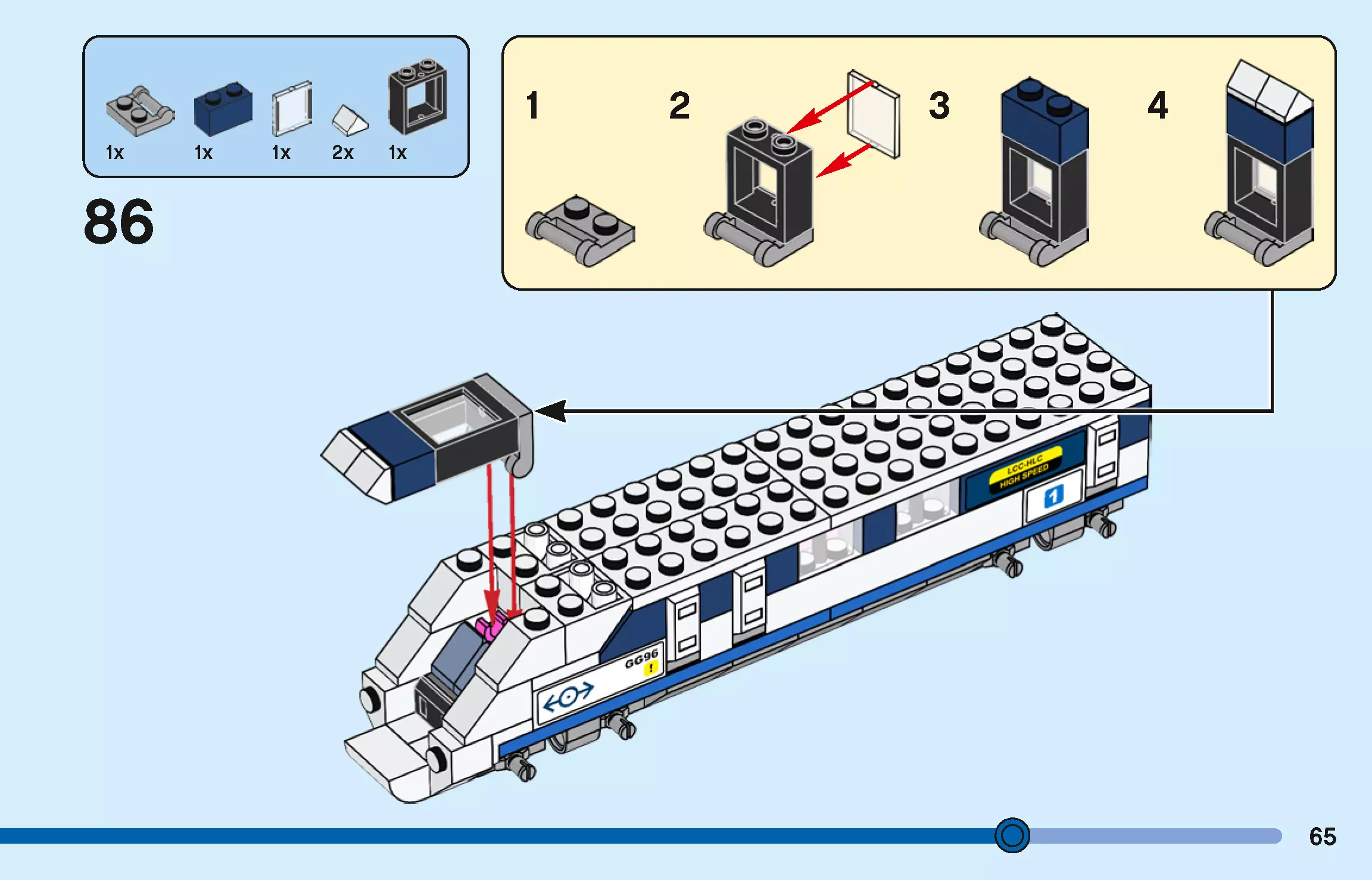 TwindBricks3D - 40518 High-Speed Train 3D print model_64
