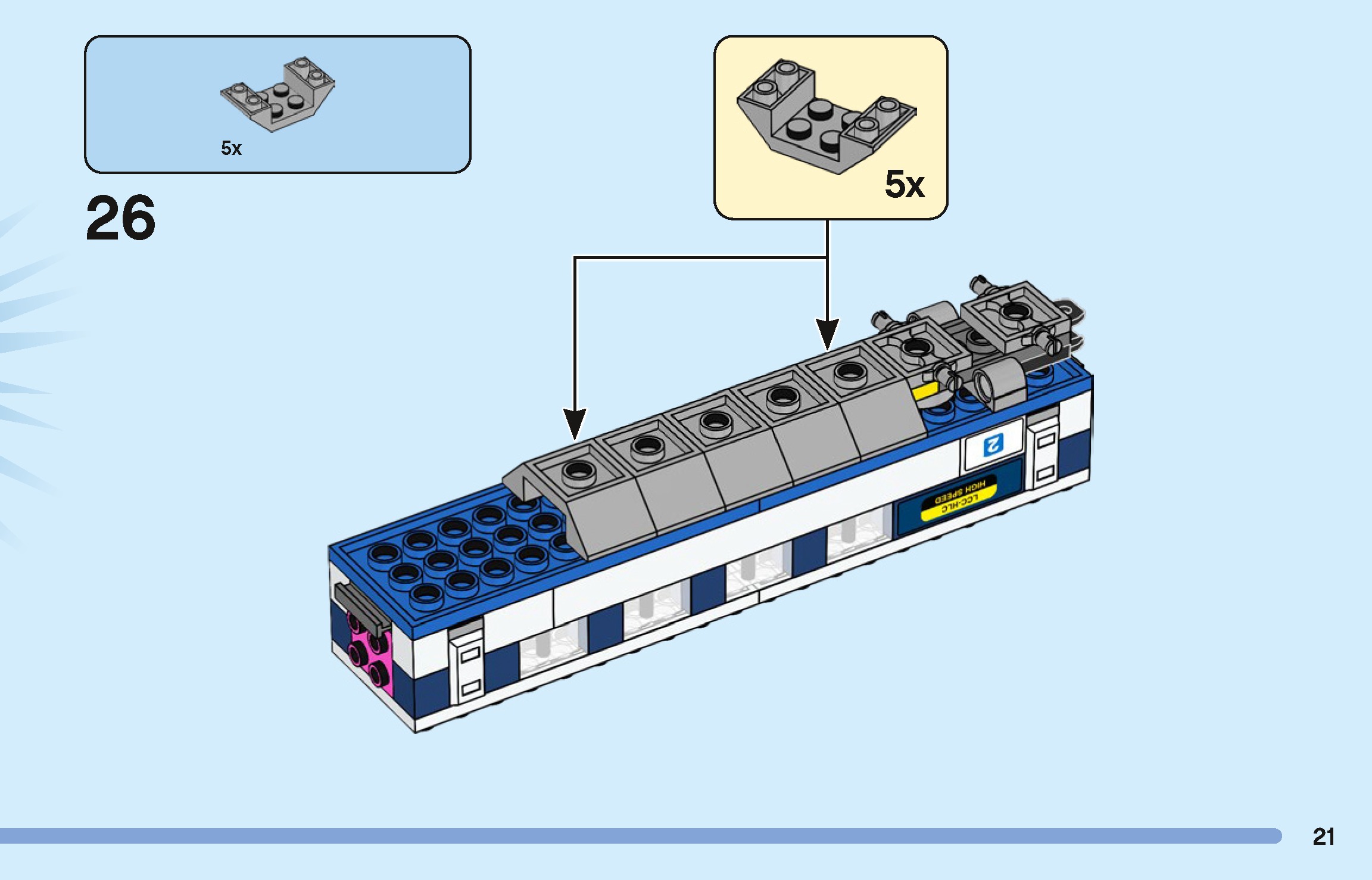 TwindBricks3D - 40518 High-Speed Train 3D print model_20