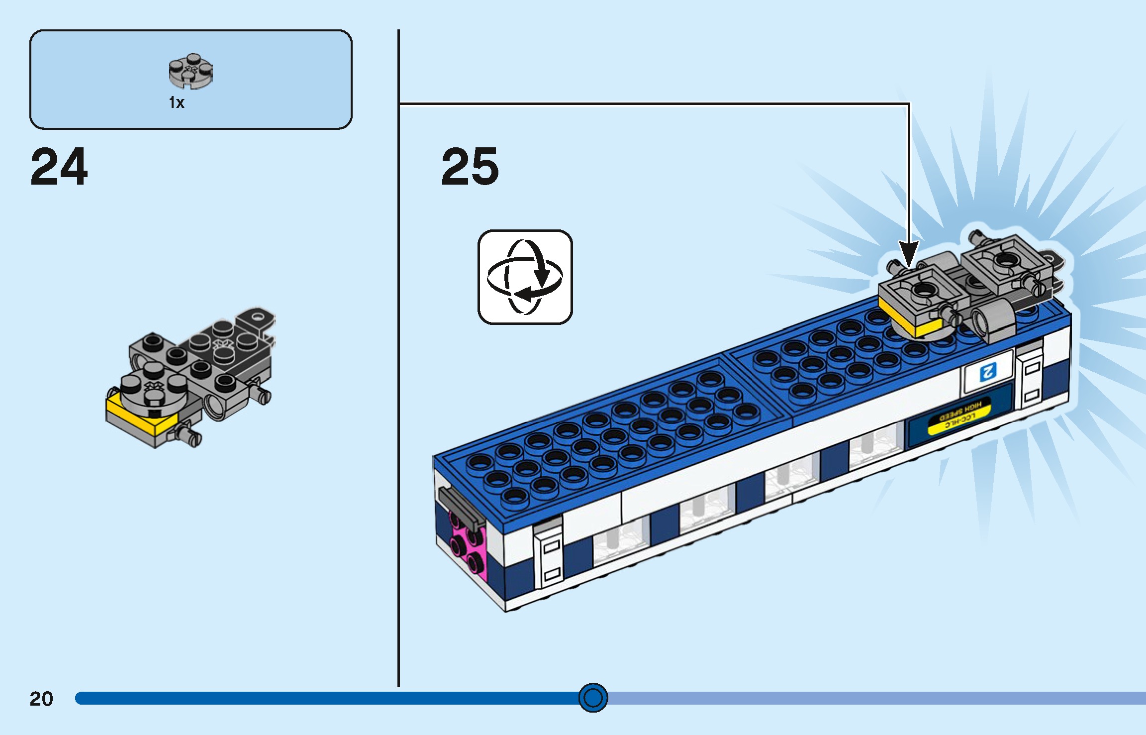 TwindBricks3D - 40518 High-Speed Train 3D print model_19