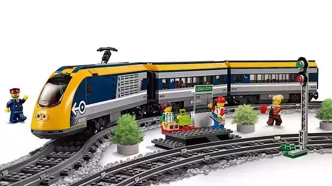 TwindBricks3D - 60197 Passenger Train 3D print model