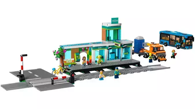 TwindBricks3D - 60335 Train Station 3D print model