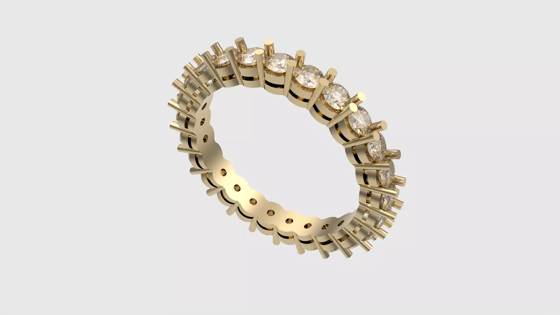Modern Radiant Eternity Band JDBCo 3D print model_0
