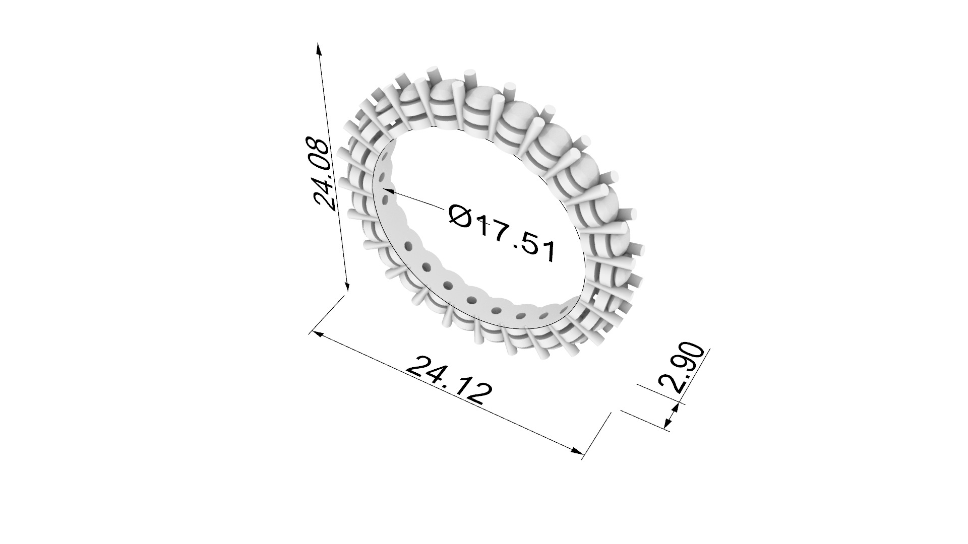 Modern Radiant Eternity Band JDBCo 3D print model_1