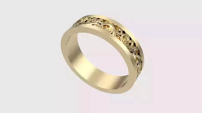 Intricate Filigree Band Ring JDBCo 3D print model