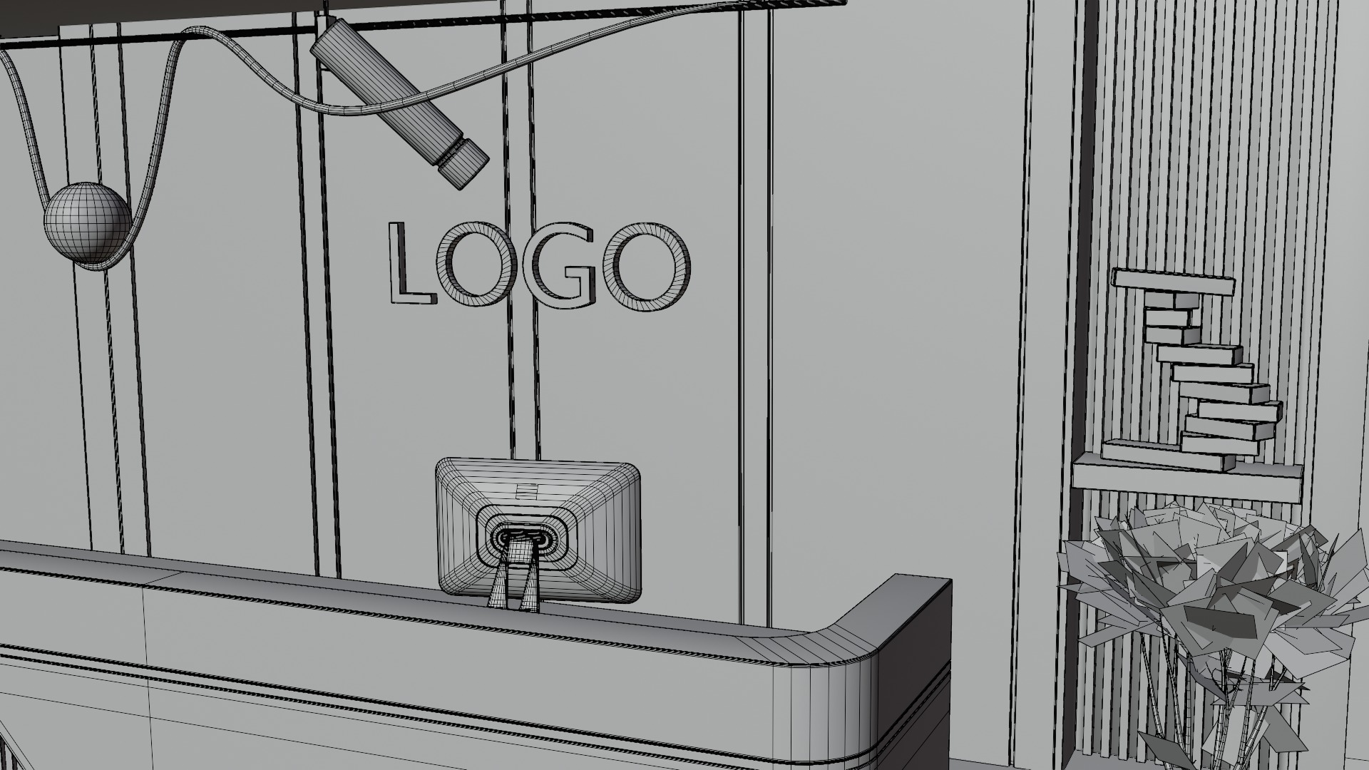 Reception Desk 3D model_7