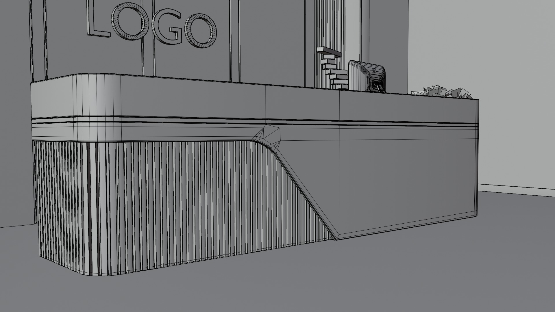 Reception Desk 3D model_8
